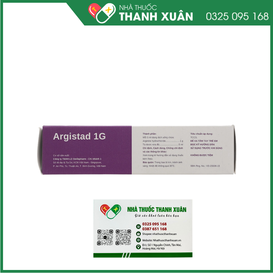 Dung dịch uống Argistad 1g trị tăng amoniac huyết, khó tiêu